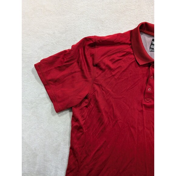 North Face Shirt Men’s Flash Dry Short Sleeve Collared Polo Text Buttons Red XL - Picture 7 of 13